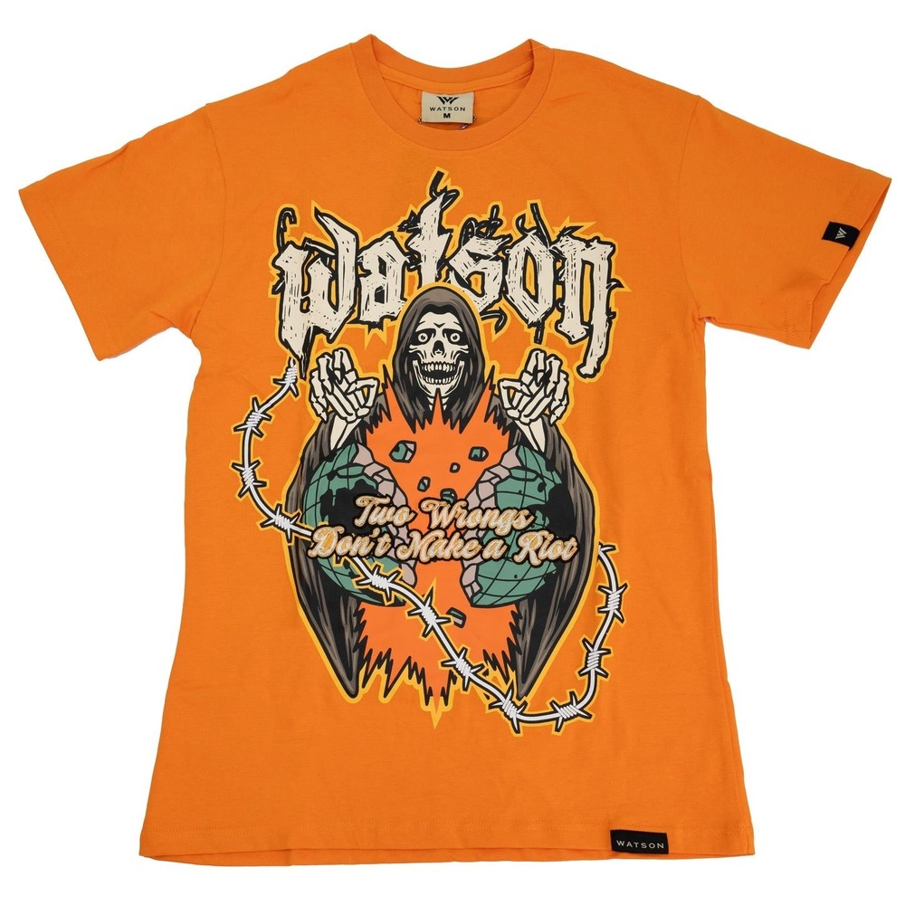 Watson Riots on Roulette‎ Graphic T-Shirt Mens 2XL Orange Two Wrongs WTSN005-TS